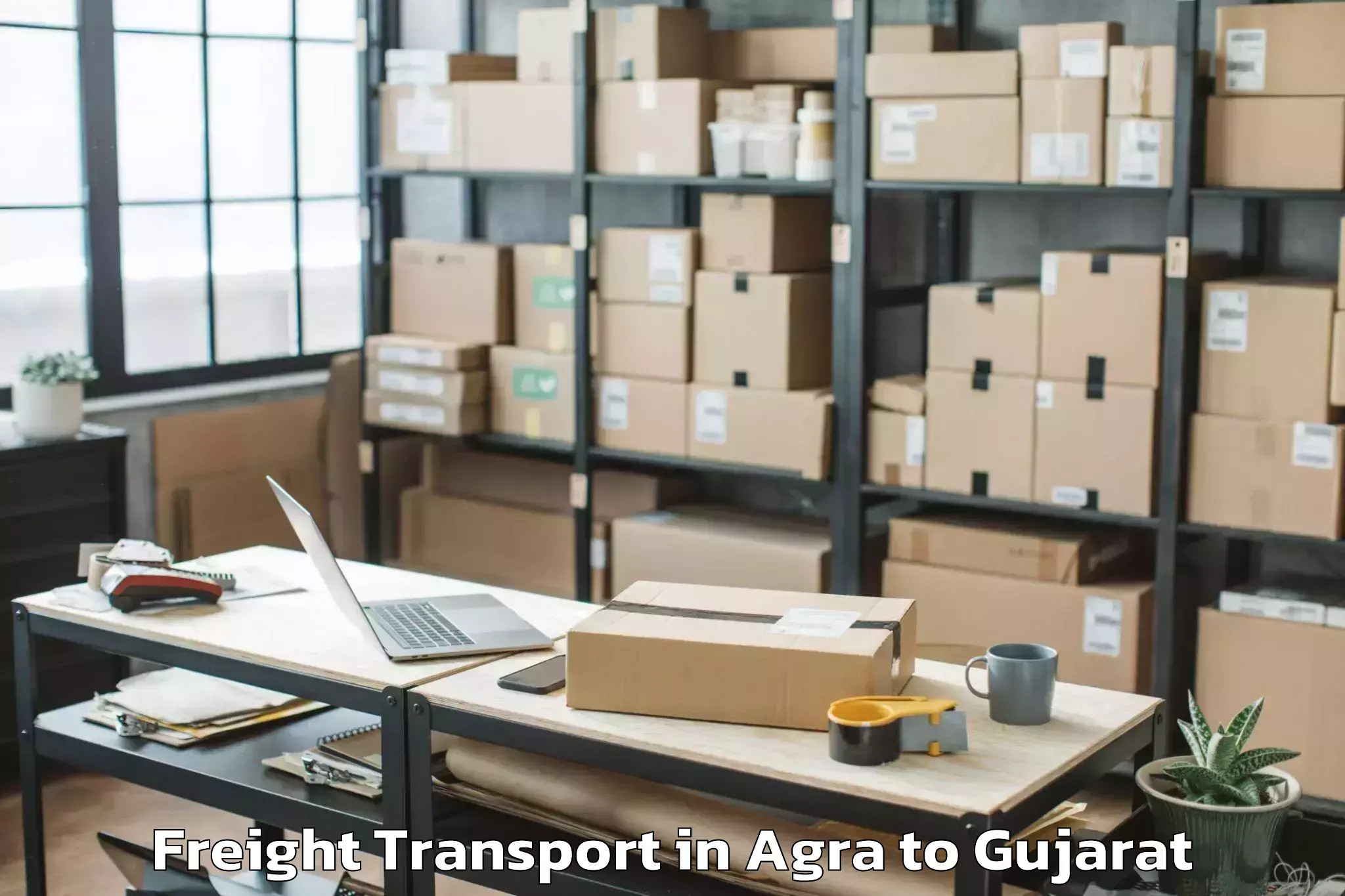 Hassle-Free Agra to Dhrangadhra Freight Transport